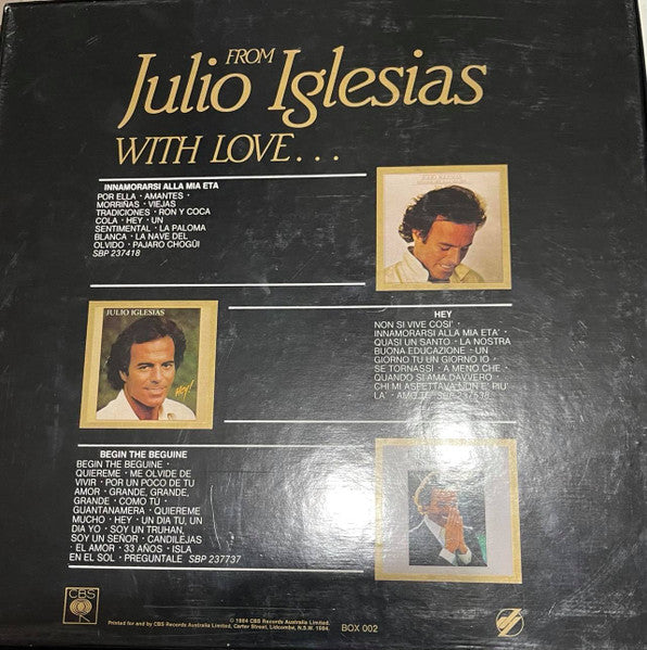 Julio Iglesias : From Julio Iglesias With Love ... (3xLP, Comp, Gat)
