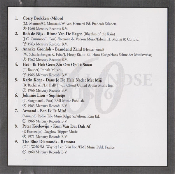 Various : 16 Hollandse Hits '60 (CD, Album, Comp, RE)