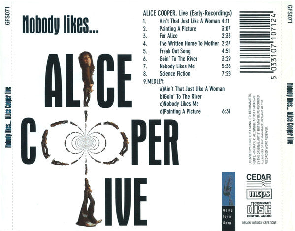 Alice Cooper : Nobody Likes...Alice Cooper Live (CD, Album, RE, TIB)