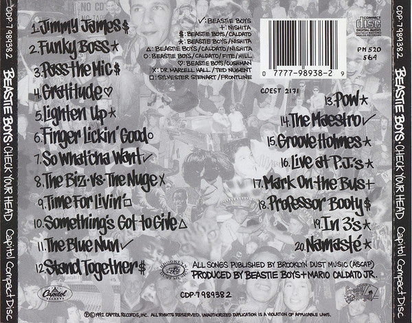 Beastie Boys : Check Your Head (CD, Album)