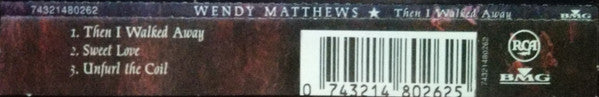 Wendy Matthews : Then I Walked Away (CD, Single)
