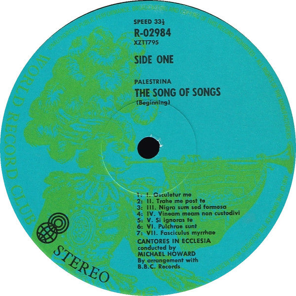 Palestrina* - Cantores In Ecclesia*, Michael Howard (5) : The Garden Of Love / The Song Of Songs (2xLP, Album, Club)