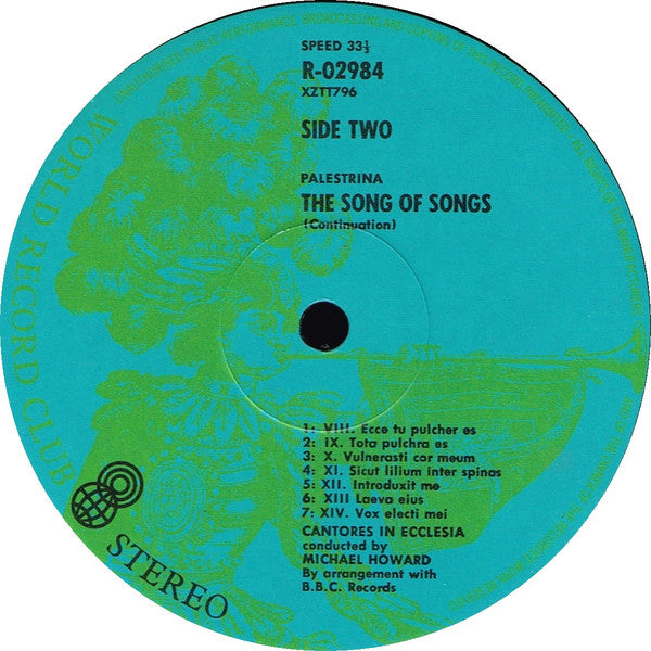 Palestrina* - Cantores In Ecclesia*, Michael Howard (5) : The Garden Of Love / The Song Of Songs (2xLP, Album, Club)