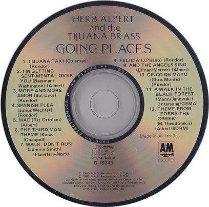 Herb Alpert & The Tijuana Brass : !!Going Places!! (CD, Album)