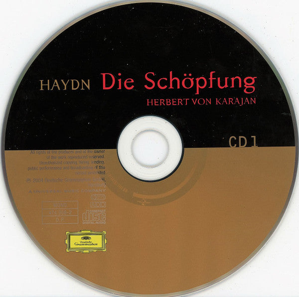 Haydn* - Gundula Janowitz, Fritz Wunderlich, Hermann Prey, Kim Borg, Wiener Singverein, Wiener Philharmoniker, Herbert von Karajan : Die Schöpfung (2xCD, Album)