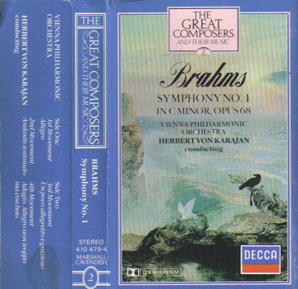 Brahms*, Vienna Philharmonic Orchestra*, Herbert Von Karajan : Symphony No.1 In C Minor, Opus 68 (Cass, Album)
