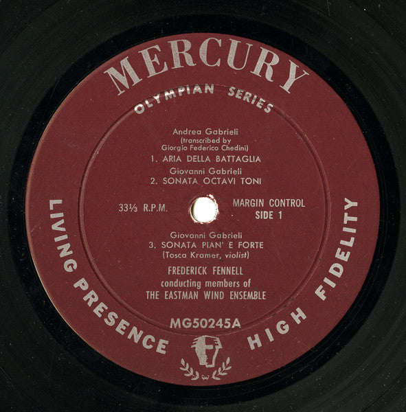 Gabrieli* / Gabrieli* - Frederick Fennell, Eastman Wind Ensemble : Andrea And Giovanni Gabrieli (LP, Mono)