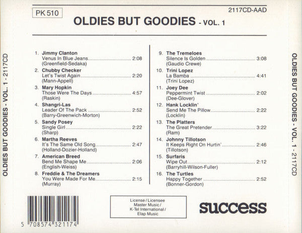 Various : Oldies But Goodies Vol. 1 (CD, Comp)