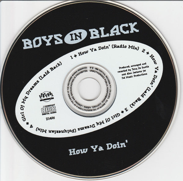 Boys In Black : How Ya Doin' (CD, Single)