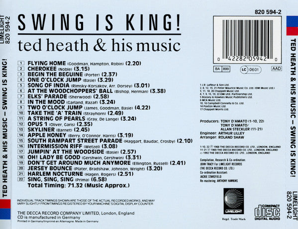 Ted Heath And His Music : Swing Is King (CD, Comp)