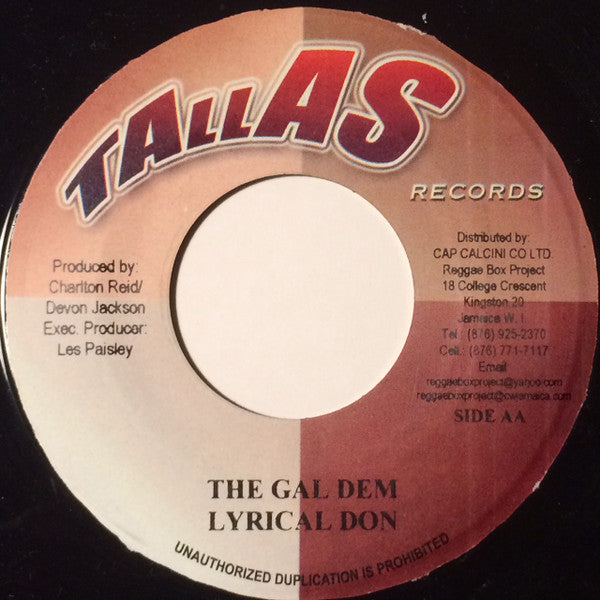 Luciano (2) / Lyrical Don : Changes / The Gal Dem (7")