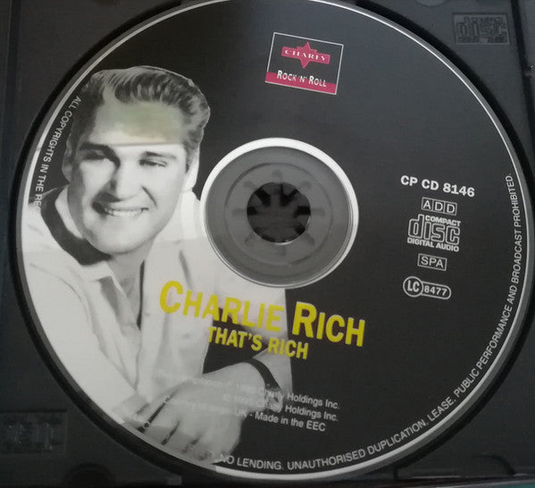 Charlie Rich : That's Rich (CD, Comp, RM)