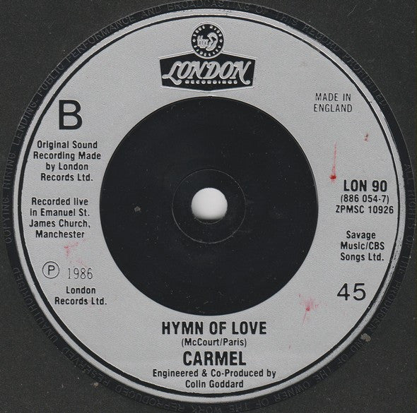 Carmel (2) : Sally (7", Single)