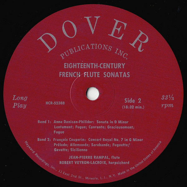 Michel De La Barre, Michel Blavet, Anne Danican-Philidor*, François Couperin - Jean-Pierre Rampal, Robert Veyron-Lacroix : Eighteenth-Century French Flute Sonatas (LP, Mono)