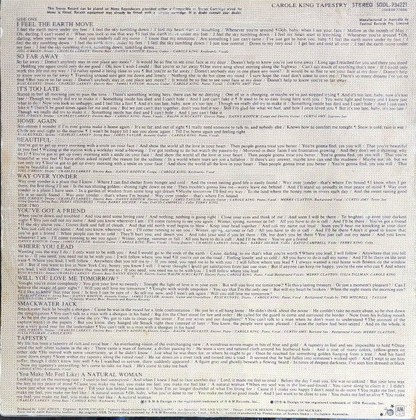 Carole King : Tapestry (LP, Album, Ita)