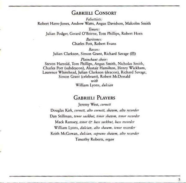 Cristóbal de Morales, Gabrieli Consort, Paul McCreesh : Mass For The Feast Of St. Isidore Of Seville (CD, Album)