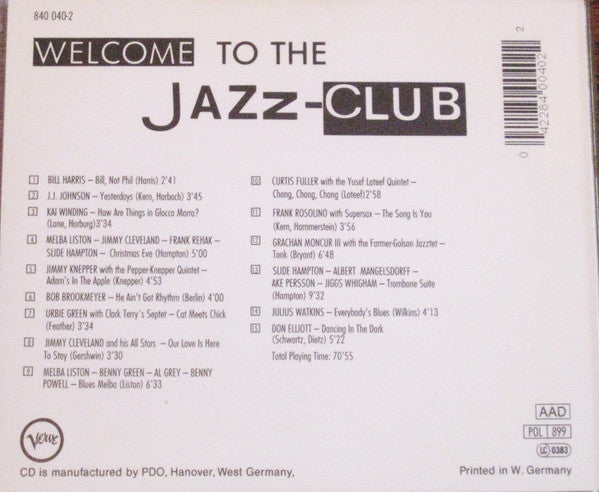 Various : Jazz-Club • Trombone (CD, Comp)