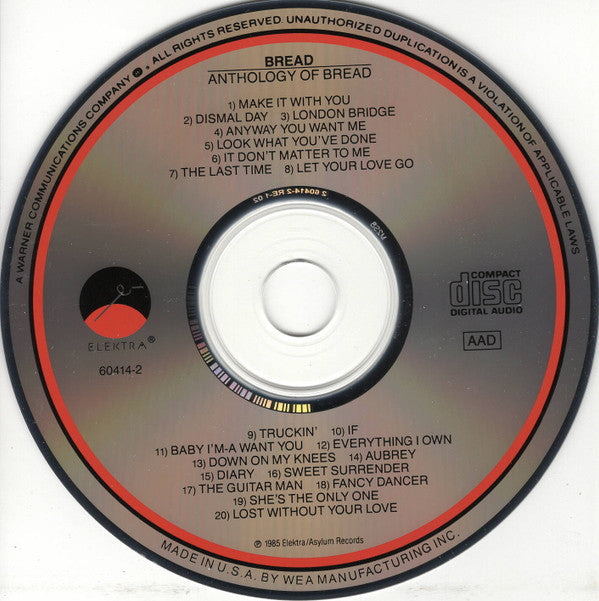 Bread : Anthology Of Bread (CD, Comp, RE, RP, Cin)