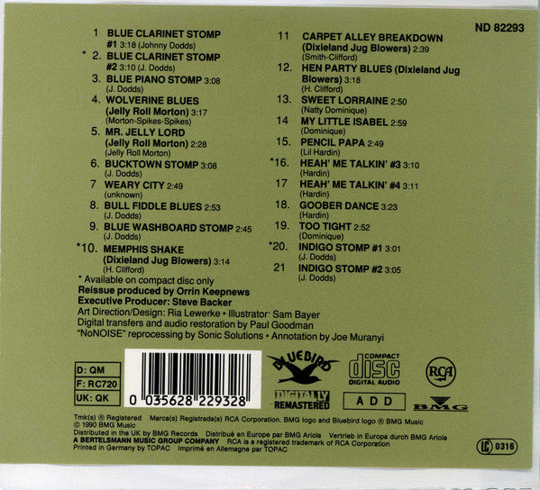Johnny Dodds : Blue Clarinet Stomp (CD, Comp)