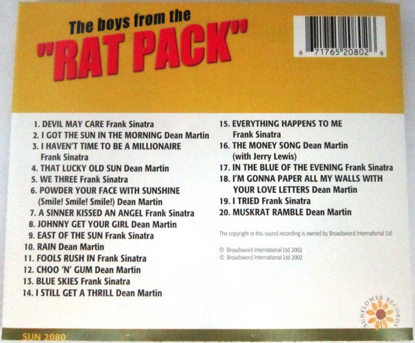 Frank Sinatra, Dean Martin : The Boys From The "Rat Pack" (CD, Comp)