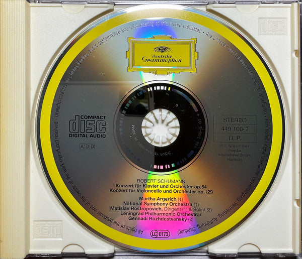 Robert Schumann - Martha Argerich, Mstislav Rostropovich : Klavierkonzert - Cellokonzert (CD, Comp, RE, RM)