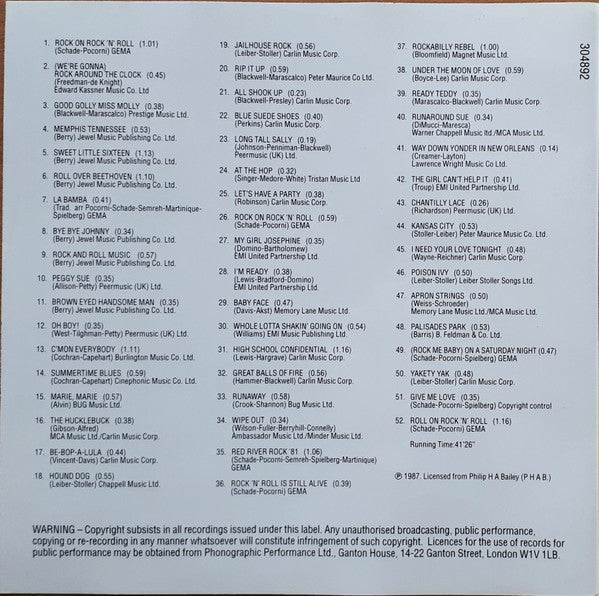 Unknown Artist : Non-Stop Rock 'n' Roll (CD)