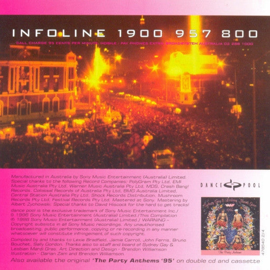 Various : 1996 Sydney Gay & Lesbian Mardi Gras (The Party Anthems 2) (2xCD, Comp)