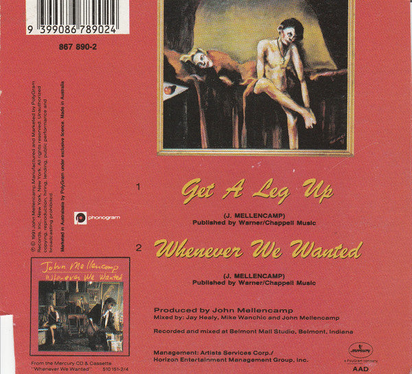 John Mellencamp* : Get A Leg Up (CD, Single, Car)