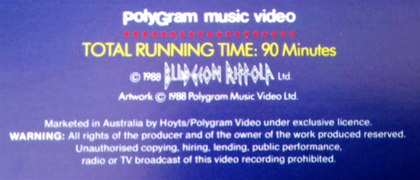 Def Leppard : Historia (VHS, PAL)