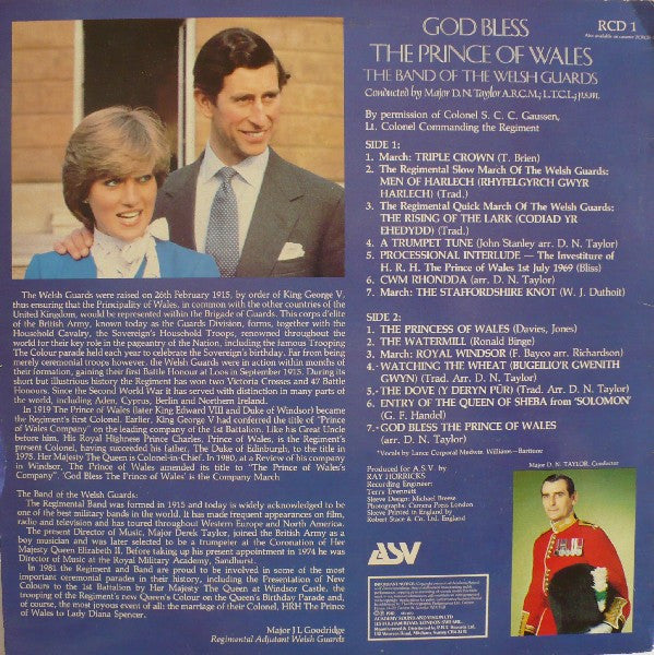 The Band Of The Welsh Guards* : God Bless The Prince Of Wales (LP)