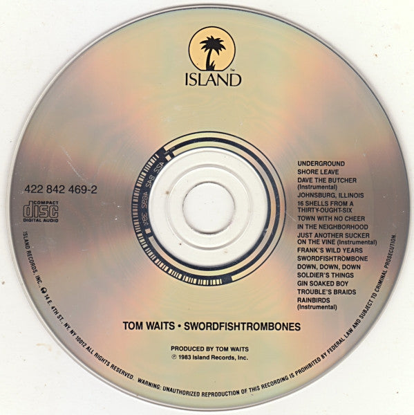 Tom Waits : Swordfishtrombones (CD, Album, RE)