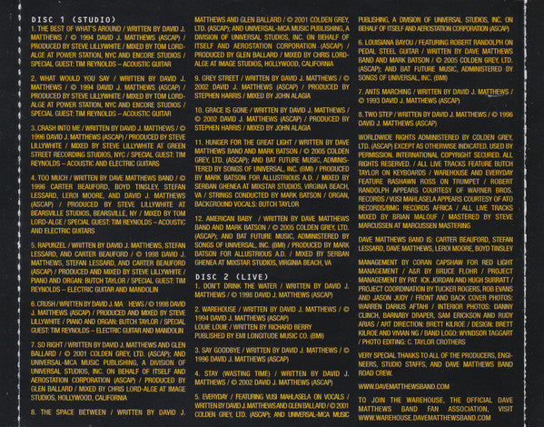 Dave Matthews Band : The Best Of What's Around Vol. 01 (2xCD, Comp)