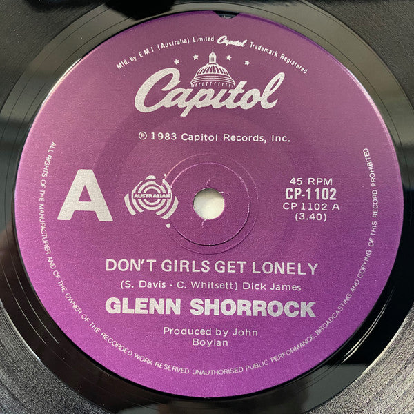 Glenn Shorrock : Don't Girls Get Lonely (7", Single)