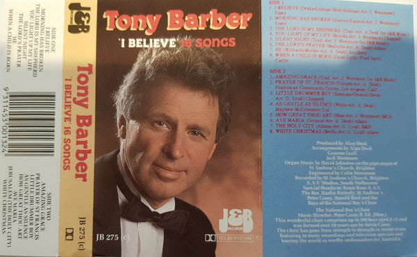 Tony Barber (6) : I Believe (Cass)