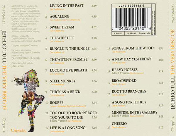 Jethro Tull : The Very Best Of (CD, Comp, RM)