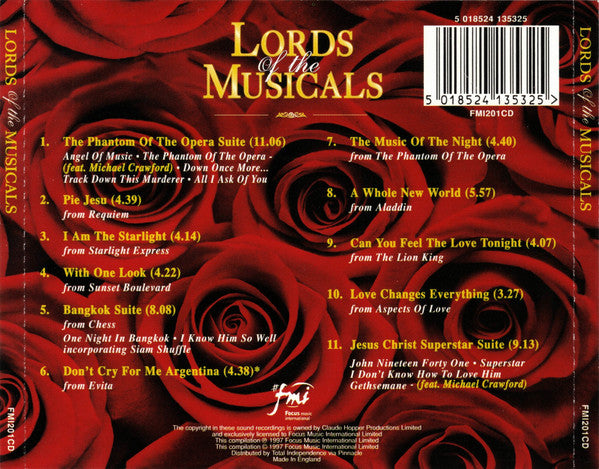 Tim Rice & Andrew Lloyd Webber, London Symphony Orchestra : Lords Of The Musicals (CD, Album)