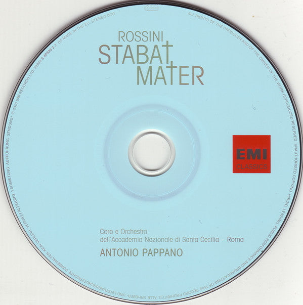 Gioacchino Rossini, Anna Netrebko, Joyce DiDonato, Lawrence Brownlee, Ildebrando D'Arcangelo, Orchestra Dell'Accademia Nazionale di Santa Cecilia E Coro Dell'Accademia Nazionale di Santa Cecilia, Antonio Pappano : Stabat Mater (CD)