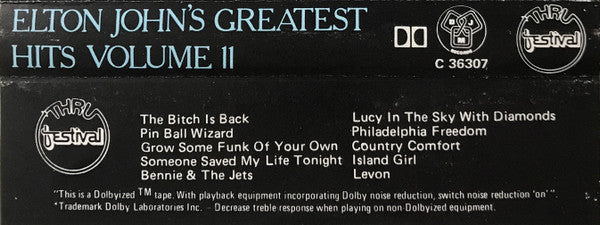 Elton John : Greatest Hits Volume II (Cass, Comp)