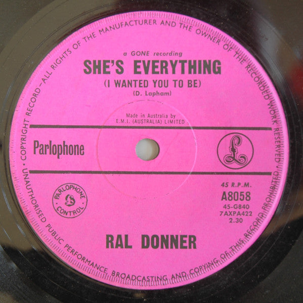 Ral Donner : Will You Love Me In Heaven (7")