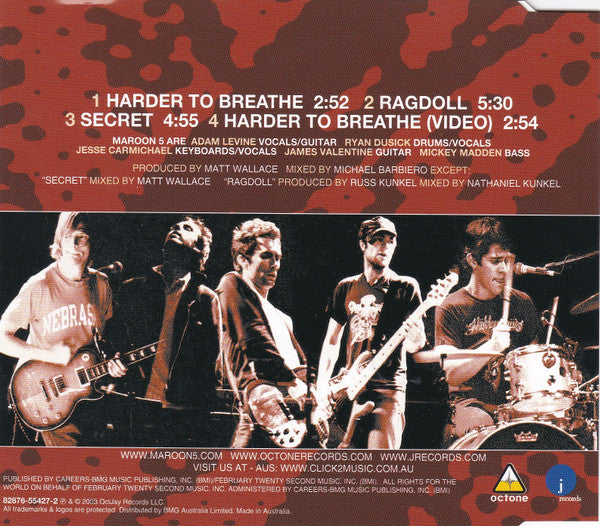 Maroon 5 : Harder To Breathe (CD, Single, Enh)