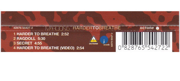 Maroon 5 : Harder To Breathe (CD, Single, Enh)