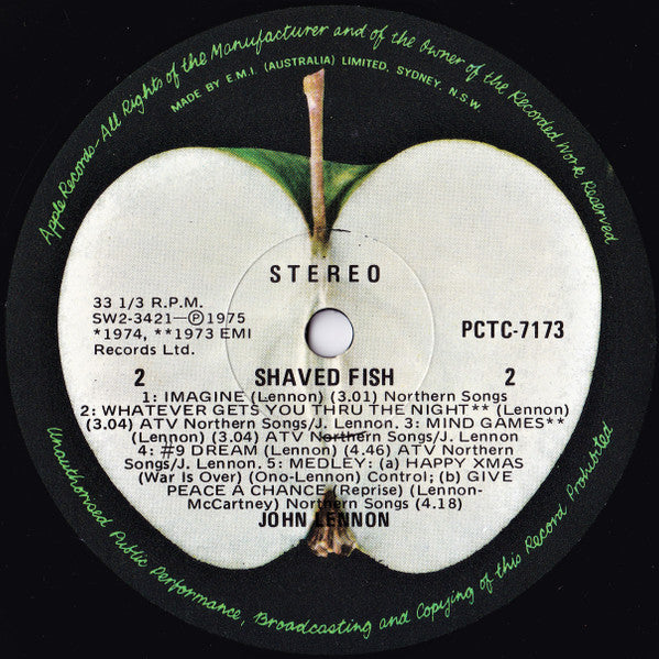 Lennon*, Plastic Ono Band* : Shaved Fish (LP, Comp)