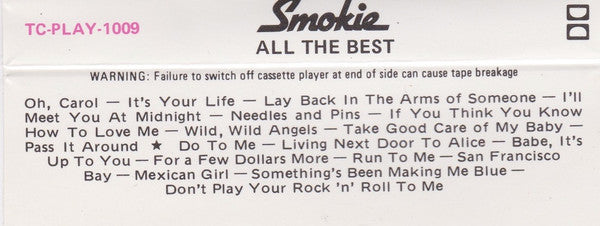 Smokie : All The Best (Cass, Comp)