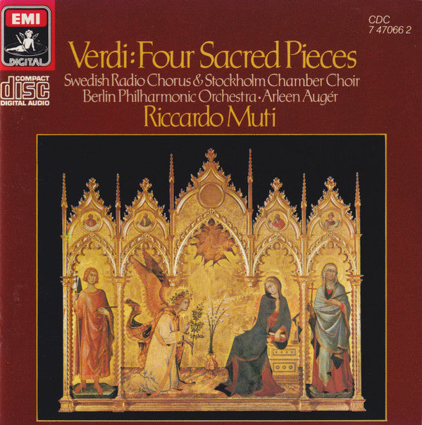 Verdi* - Swedish Radio Chorus* & Stockholm Chamber Choir*, Berlin Philharmonic Orchestra*, Arleen Augér*, Riccardo Muti : Quattro Pezzi Sacri - Four Sacred Pieces (CD, Album)