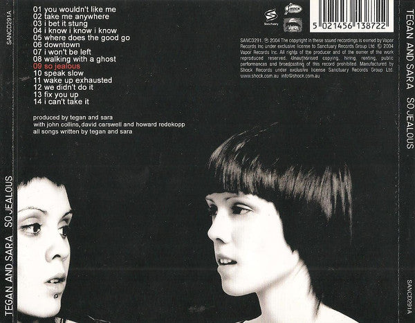 Tegan and Sara : So Jealous (CD, Album)