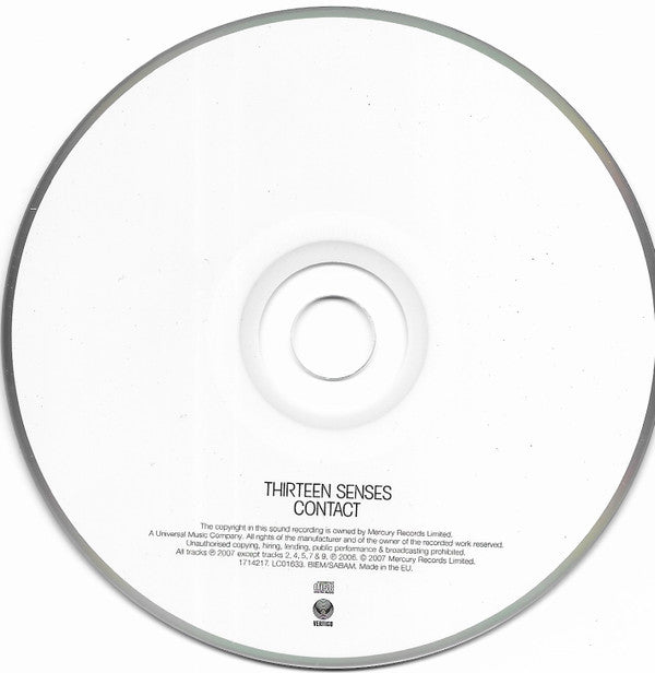 Thirteen Senses : Contact (CD, Album, Sup)
