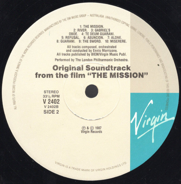 Ennio Morricone : The Mission (LP, Album)