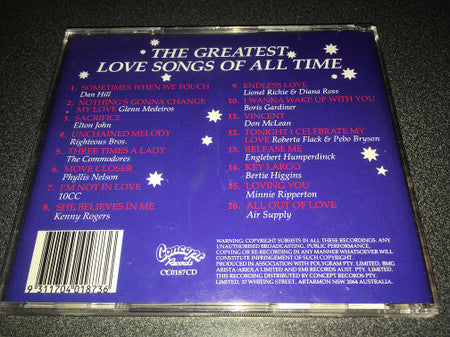 Various : The Greatest Love Songs Of All Time (CD, Comp)