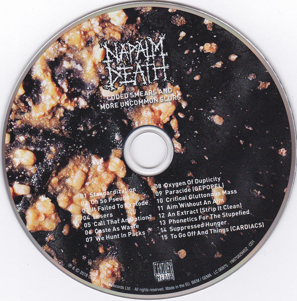 Napalm Death : Coded Smears And More Uncommon Slurs (2xCD, Comp)
