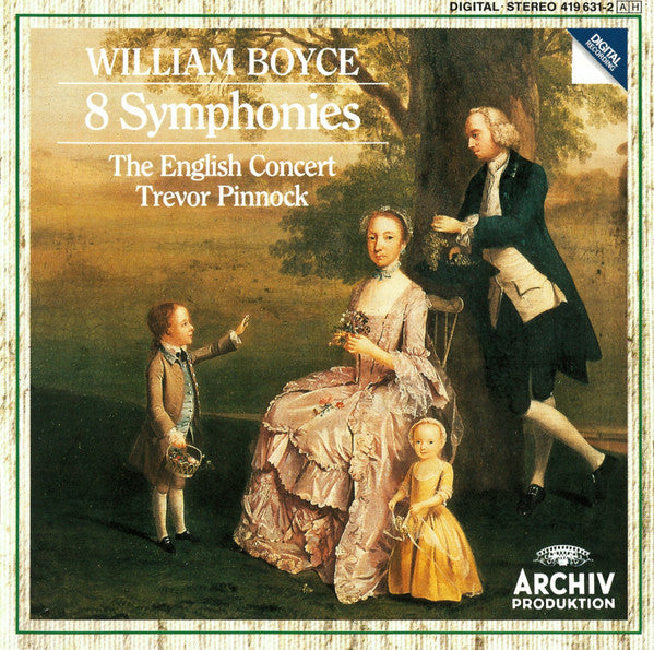 William Boyce – The English Concert, Trevor Pinnock : 8 Symphonies (CD, Album, RP)